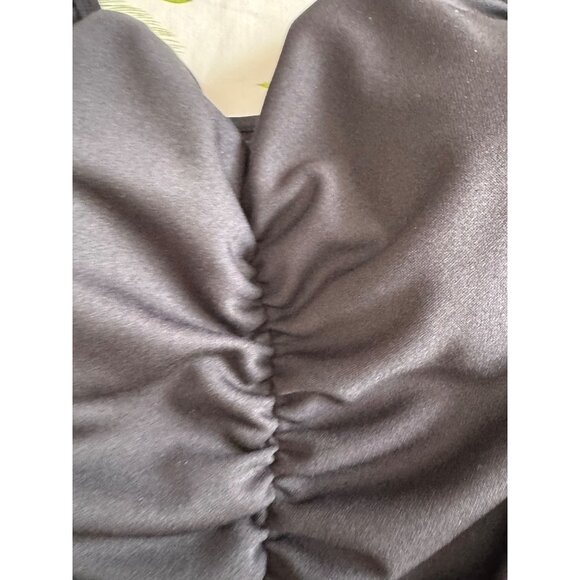 Maxine Of Hollywood Ruched One-Piece Swimsuit With Wide Straps Size 20WT - Picture 4 of 9